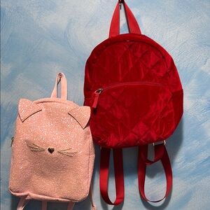Pink and Red Plush Animal Bags